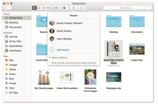 Better iCloud file sharing