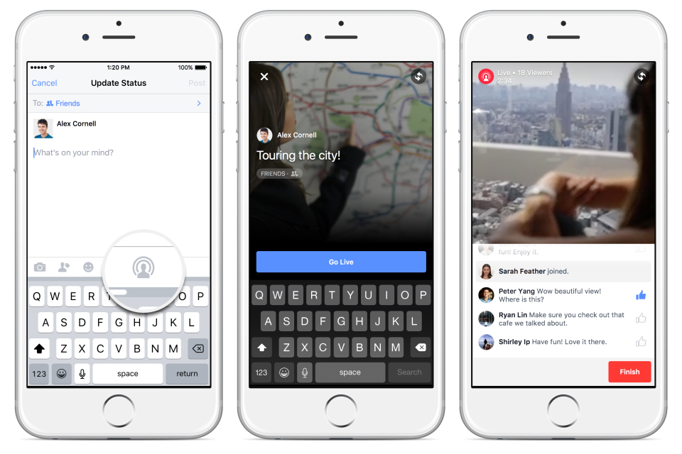 Facebook- Live Video-iPhone users