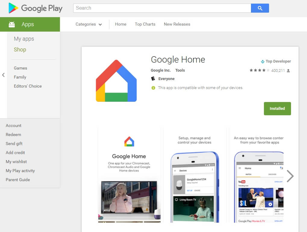 Google Home app