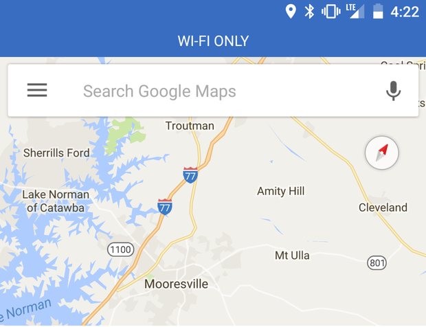 google-map-wifi-only
