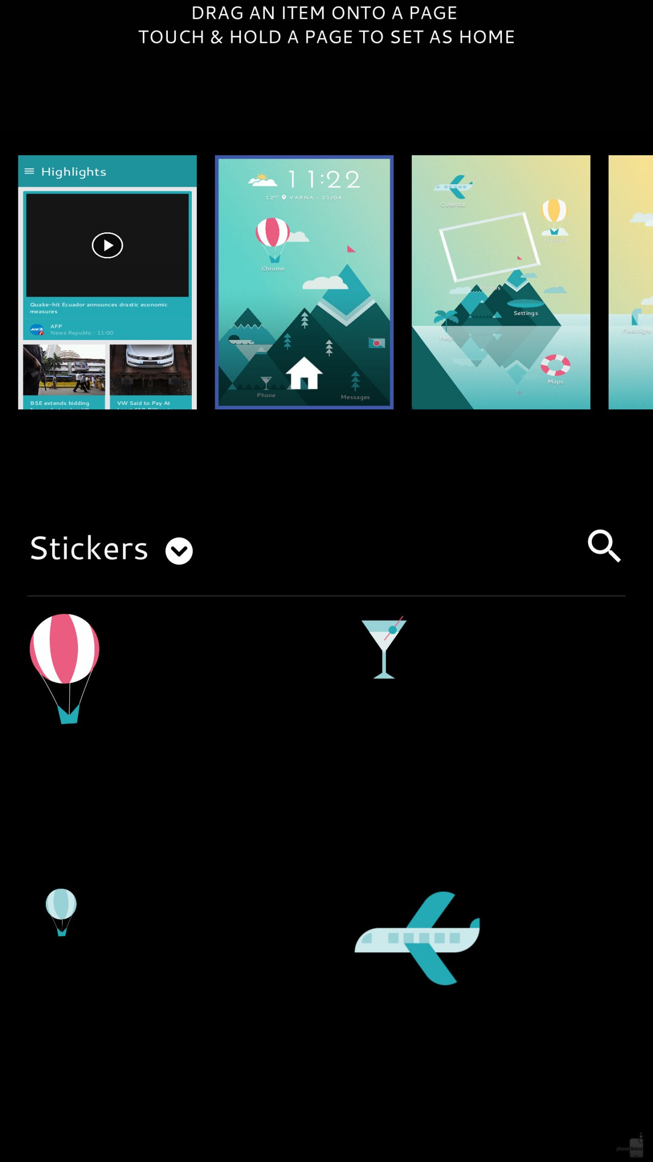 HTC Sense Home 8 and Freestyle layouts 4