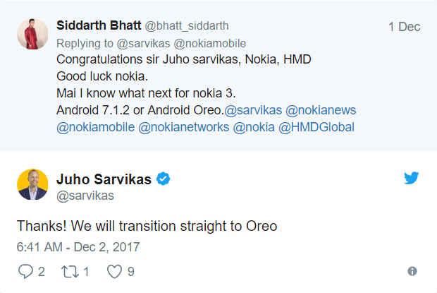 Juho Sarvikas Twitter response