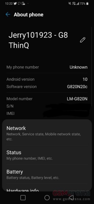 LG تبدأ في دفع الإصدار الثابت من تحديث Android 10 لمستخدمي هاتف LG G8 ThinQ