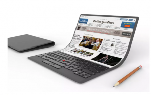 Lenovo shows off an absurd laptop concept with a flexible screen