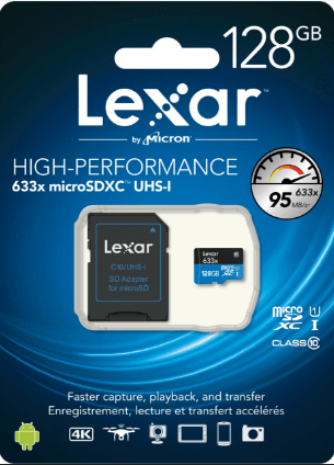 Lexar 128GB 633x microSDXC UHS-1