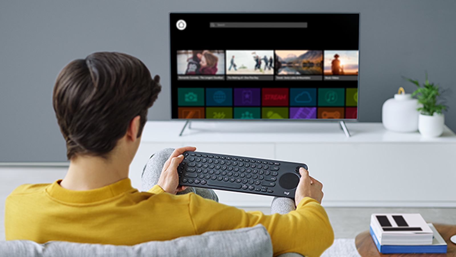 Logitech-media keyboard-smart TV