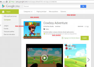 Malware - Cowboy Adventure -app