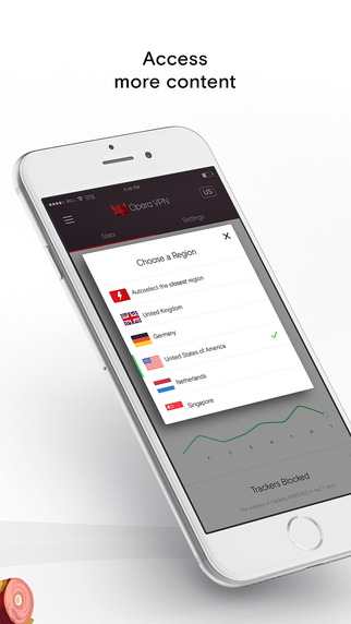 Opera -VPN app- iOS
