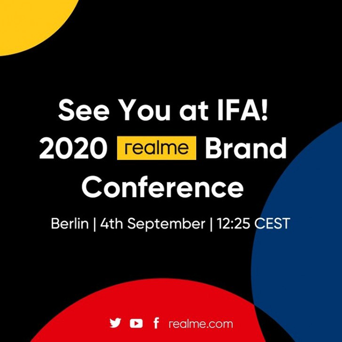 صورة Realme تؤكد على عقد مؤتمرها في فعاليات IFA 2020 يوم 4 من سبتمبر