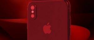Red iPhone 8 briefly glimpsed on video