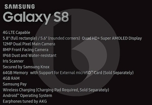 Samsung Galaxy S8- specs