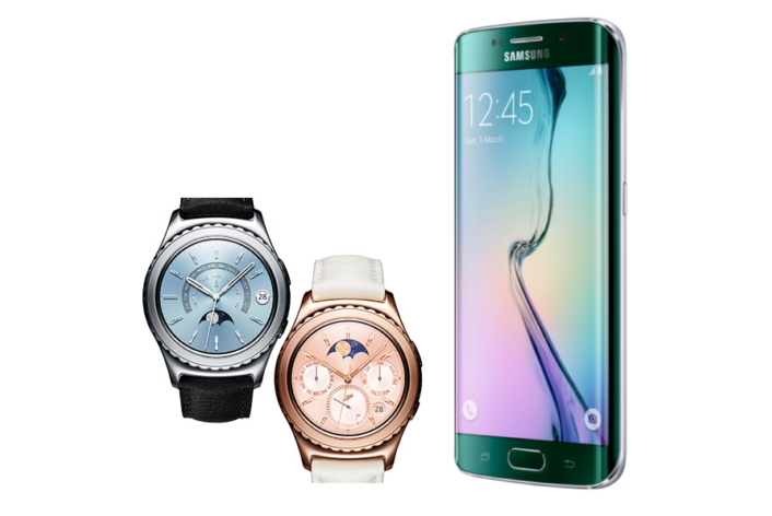 Samsung's GalaxyS6 edge and Gear S2