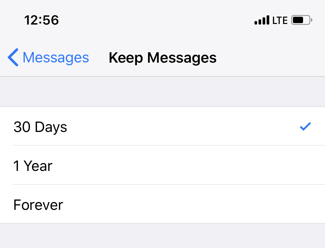 Set messages to automatically delete