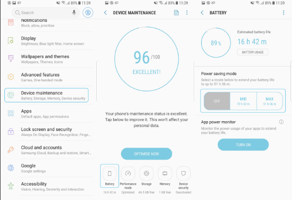 Turn on power saving mode