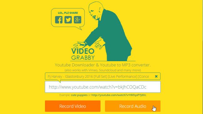 تطبيق الويب VideoGrabby لتحويل مقاطع اليوتيوب إلى MP3