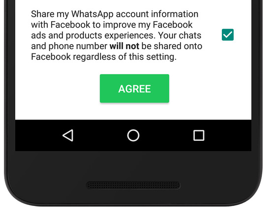 WhatsApp sharing settings end