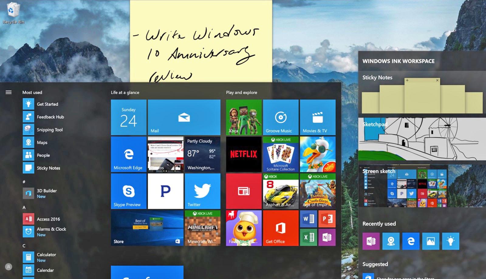 Windows 10- Anniversary Update