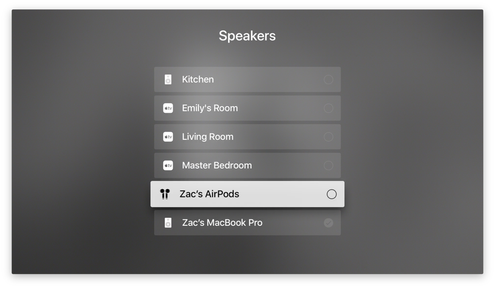 airpods apple tv