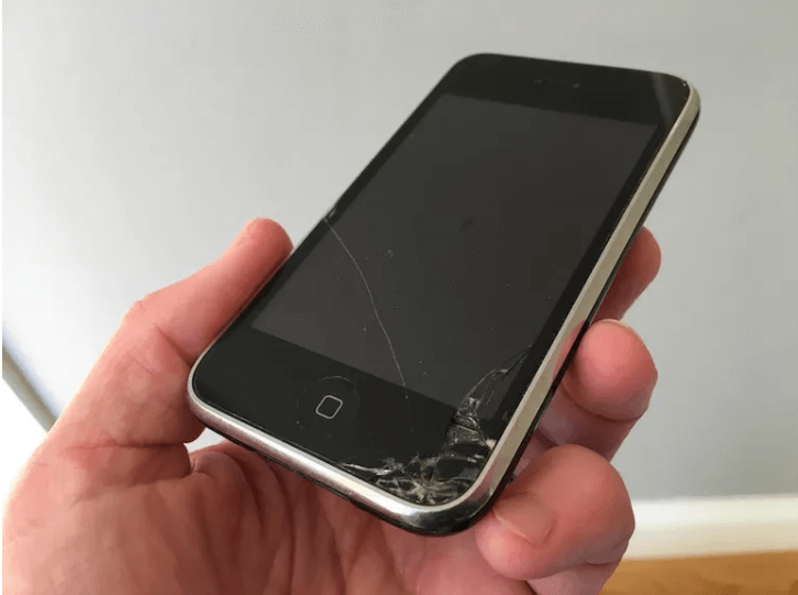 busted-up screen
