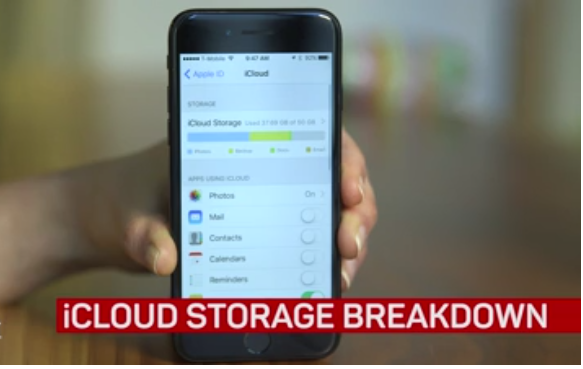 iCloud storage breakdown