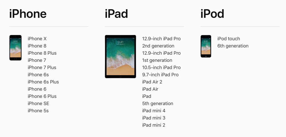 iOS-11-compatible-devices