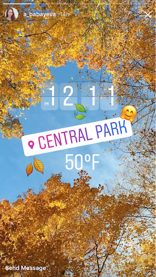 instagram-update Time- Weather-Location Stickers